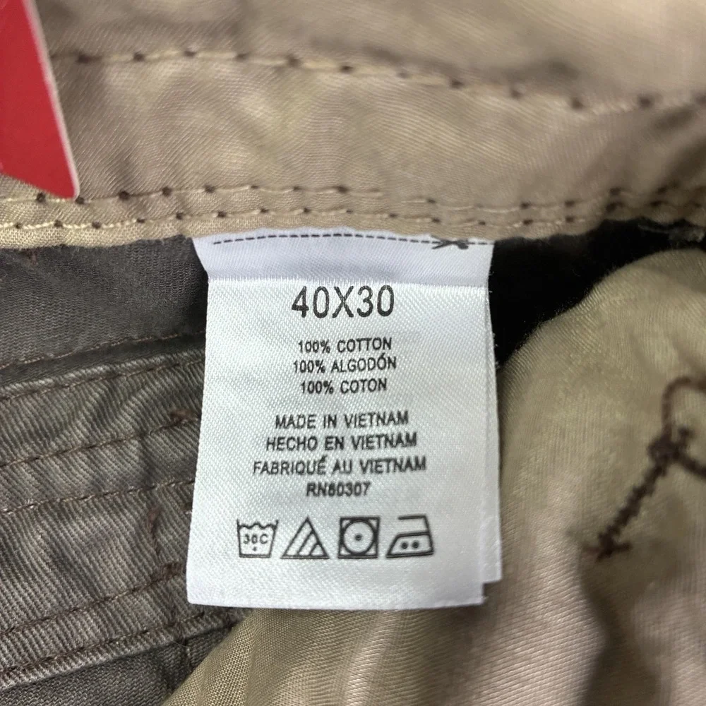 Unionbay Survivor Cargo Pants Men's Size 40x30 Saddle Belt Cotton Straight Leg